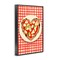 Stupell Industries Heart Pizza on Red Check Black Framed Giclee Art, design by Florentina Dolci